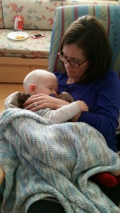 Snuggling at chemo